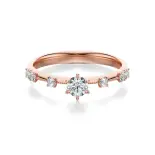 Pierścionek zaręczynowy różowe złoto